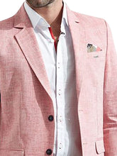 Men's Pure Cotton Linen Jacket Pink SkinOutfit